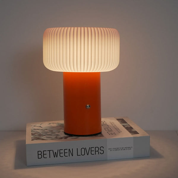 MushLume Rechargeable Night Light – Dimmable Mushroom Table Lamp | Modern Ambient LED Lighting
