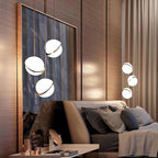 Crescent Globe Pendant Light – Modern Brass & Acrylic Chandelier | Luxury Ambient Ceiling Lighting