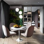 Crescent Globe Pendant Light – Modern Brass & Acrylic Chandelier | Luxury Ambient Ceiling Lighting