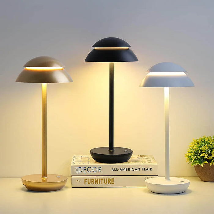 NordAura Rechargeable Table Lamp – Cordless Scandinavian LED Light | Dimmable Designer Ambient Lighting