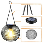 LunaForge Solar Lantern – Waterproof Vintage Garden Light | Decorative Outdoor LED Lantern with Dusk Sensor