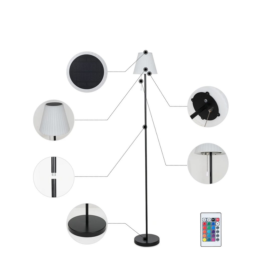 Solisphere Table Lamp – Rechargeable RGB Solar Light | Portable Indoor & Outdoor Ambient Lighting