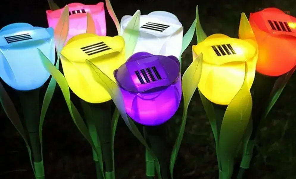 Bloomora Solar Garden Light – Tulip LED Outdoor Lamp | Decorative Waterproof Solar Lighting for Gardens & Outdoor Spaces