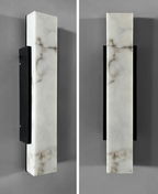 Marbella LED Outdoor Wall Light – Waterproof Marble-Effect Exterior Wall Lamp | Modern Stainless Steel Lighting