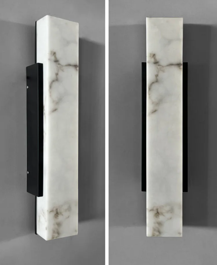 Marbella LED Outdoor Wall Light – Waterproof Marble-Effect Exterior Wall Lamp | Modern Stainless Steel Lighting