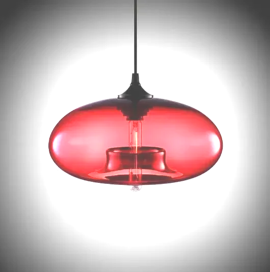 Artisan Coloured Glass Pendant Light – Contemporary E26 Ceiling Lamp | Designer Ambient Lighting | Luxury Statement Fixture