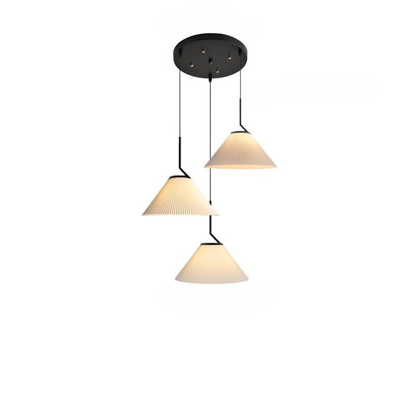 Nordic Plissé Cream Pendant Light – Scandinavian Pleated Hanging Lamp | Elegant Minimalist Ceiling Lighting