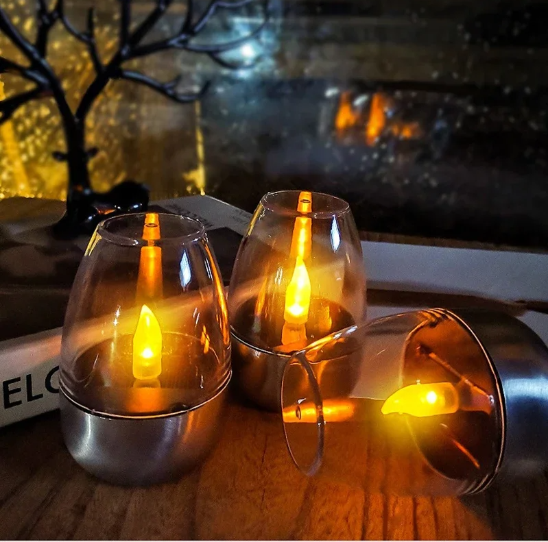 LumiVibe Solar LED Candle – Rechargeable Waterproof Garden Light with Flame Effect