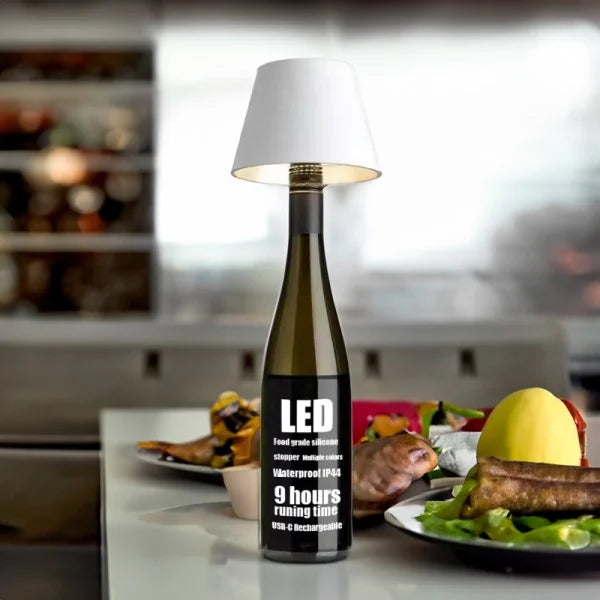 Wine Bottle Table Lamp – Compact, Modern & Portable Lighting