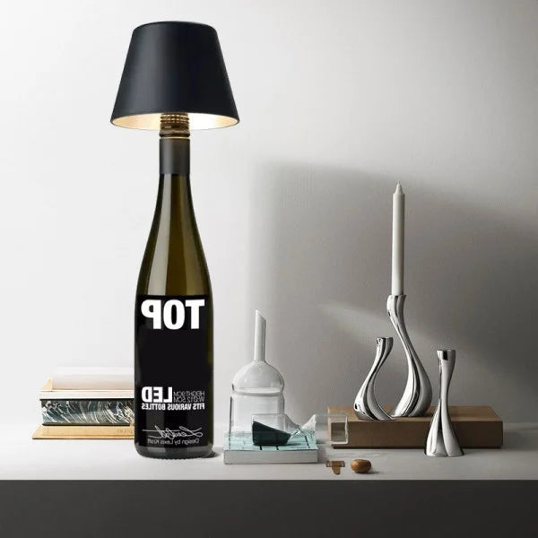 Wine Bottle Table Lamp – Compact, Modern & Portable Lighting