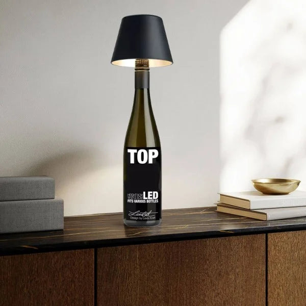 Wine Bottle Table Lamp – Compact, Modern & Portable Lighting