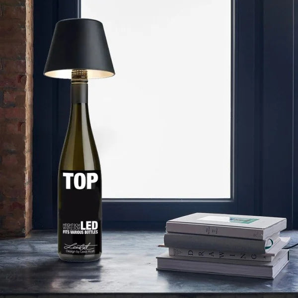 Wine Bottle Table Lamp – Compact, Modern & Portable Lighting