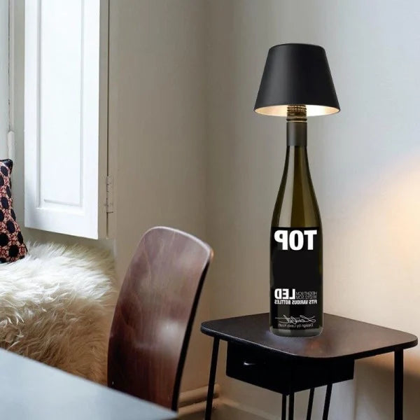 Wine Bottle Table Lamp – Compact, Modern & Portable Lighting