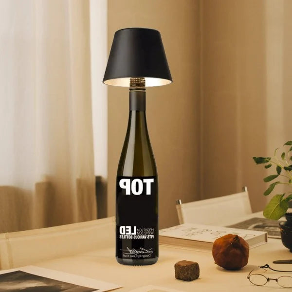 Wine Bottle Table Lamp – Compact, Modern & Portable Lighting