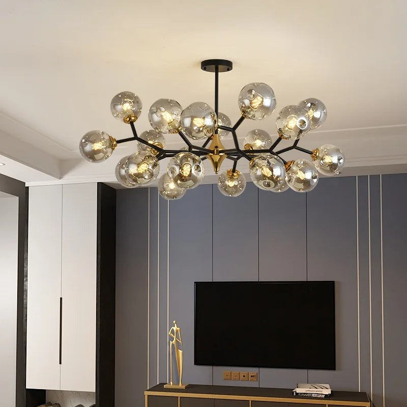 Aurelia Glass Chandelier – Modern Blown Glass Ceiling Light | Scandinavian Luxury Interior Lighting