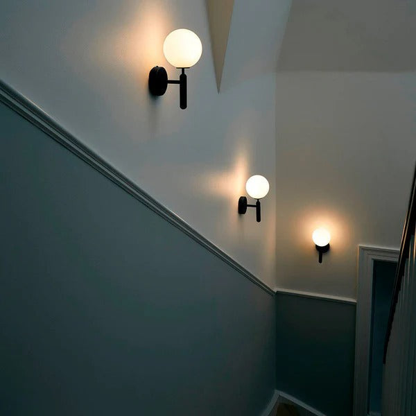 Nordelle Glass Wall Light – Scandinavian Brass Sconce | Minimalist Luxury Accent Lighting