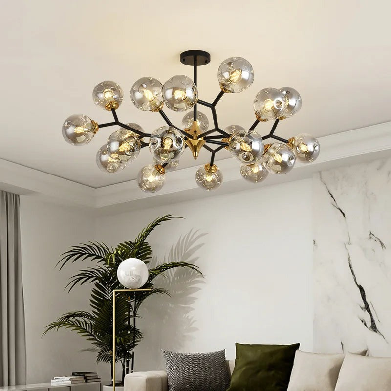 Aurelia Glass Chandelier – Modern Blown Glass Ceiling Light | Scandinavian Luxury Interior Lighting