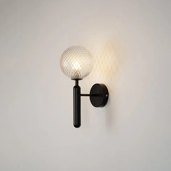 Nordelle Glass Wall Light – Scandinavian Brass Sconce | Minimalist Luxury Accent Lighting