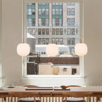 Nordic Opal Glass Pendant Light – Modern Lantern Hanging Lamp | Scandinavian Ambient Interior Lighting