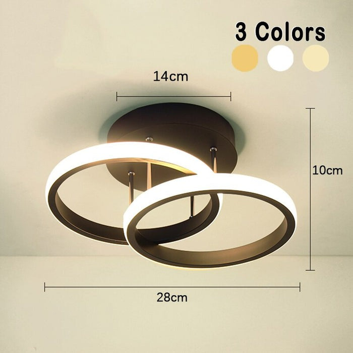 Modern LED Ring Ceiling Light – Dimmable Contemporary Flush Mount Lamp | Smart Ambient Interior Lighting