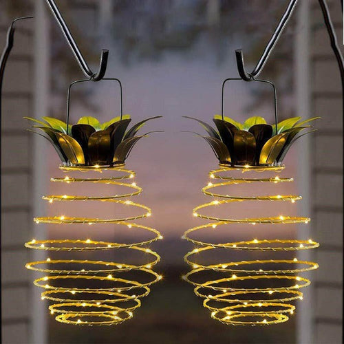 2-Piece Solar Pineapple Garden Light – Decorative Outdoor Solar Lamp Set