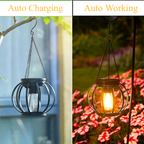 Solastra Lantern Light – Solar LED Garden Lantern | Decorative Outdoor Hanging Light with Warm Ambient Glow