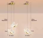 AuréaButterfly Modern LED Butterfly Pendant Lamp – Luxury Gold Ceiling Light for Elegant Interiors