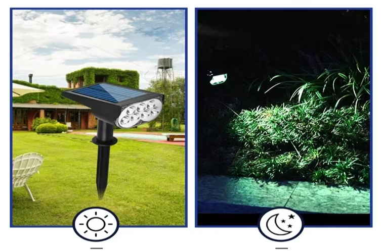 SOLARFORCE 7LED Adjustable Solar Spotlight – IP65 Waterproof Outdoor Garden Light