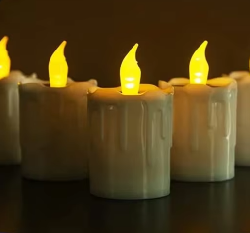 EverGlow Solar Tea Lights Set of 6 – Waterproof Flameless Outdoor Candles | Warm White Decorative Garden Lighting