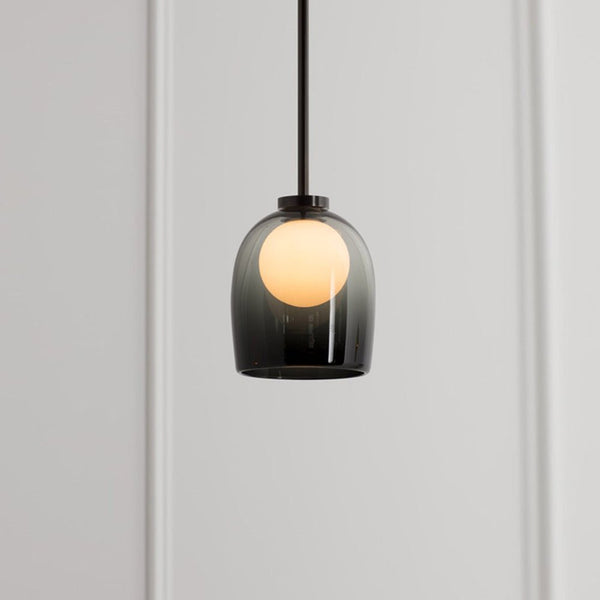 Smoke Glass Pendant Light – Modern Elegant Hanging Lamp | Contemporary Ambient Interior Lighting