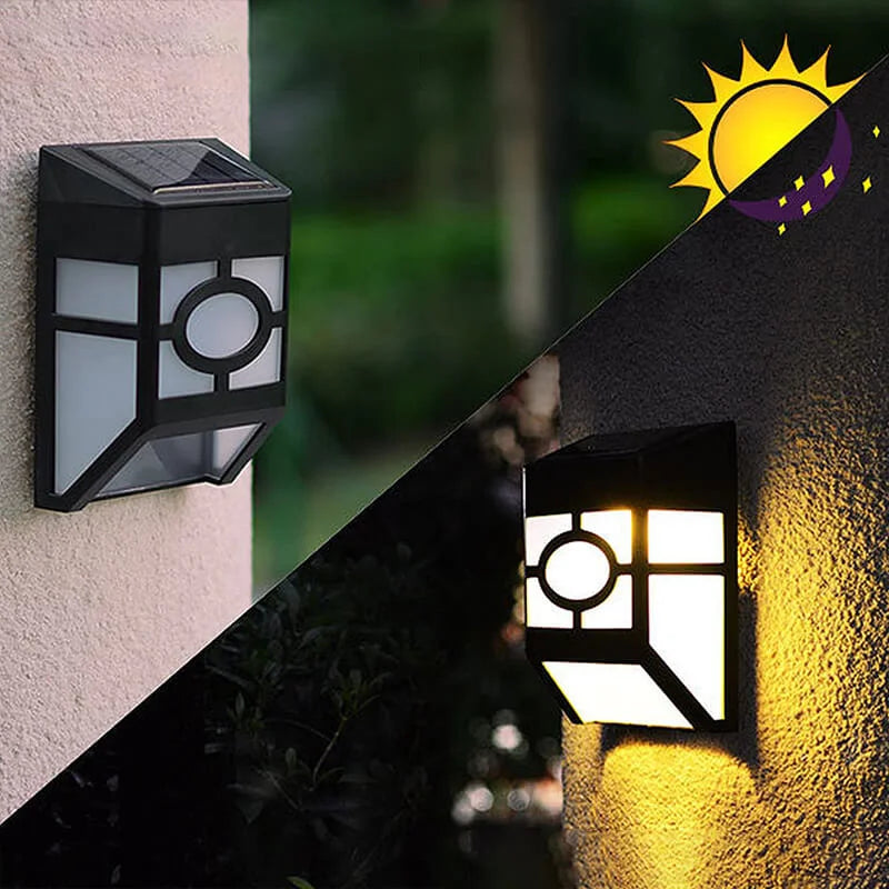 Solar LED Wall Light (2-Pack) – Outdoor Solar Wall Lights | Weather-Resistant Garden Lighting