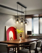 Amber Glass Pendant Light – Modern E26 Ceiling Lamp | Warm Ambient Lighting | Elegant Contemporary Interior Feature