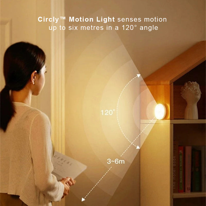 Circly Motion Sensor Light – Rechargeable LED Night Light | Wireless Magnetic Lighting | Smart Home Convenience