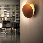 Eclipse Aura Wall Light – Rotating Gold LED Sconce | Luxury Modern Ambient Lighting