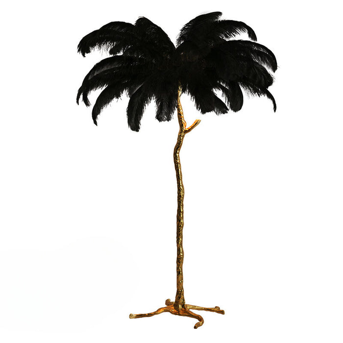 Nordic Ostrich Feather Floor Lamp – Luxury Statement Lighting with Soft Ambient Glow
