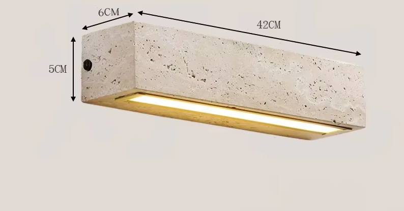 Zenora Stone Wall Light – Wabi-Sabi LED Wall Lamp | Natural Stone Ambient Lighting | Japandi Interior Elegance