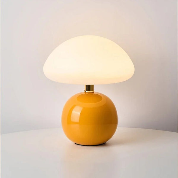 French Cream Mushroom Lamp – Elegant Bauhaus-Inspired Table Lamp