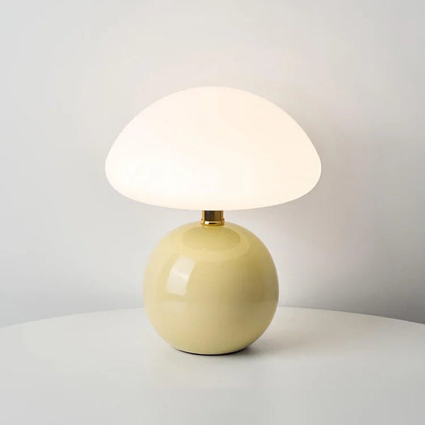 French Cream Mushroom Lamp – Elegant Bauhaus-Inspired Table Lamp