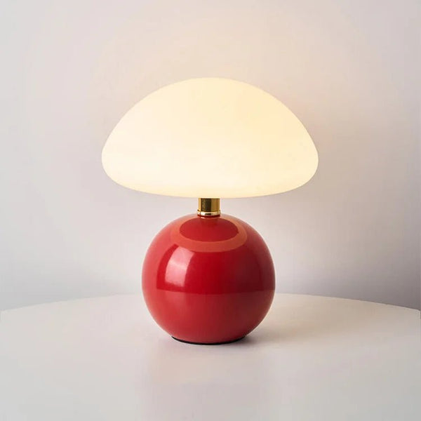 French Cream Mushroom Lamp – Elegant Bauhaus-Inspired Table Lamp