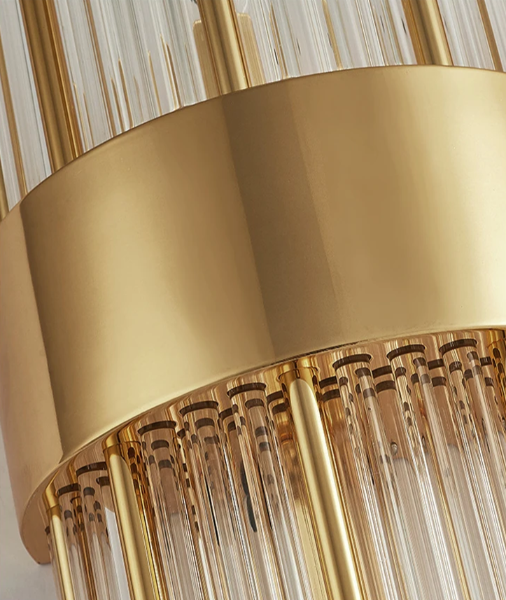 NoirÉclat Crystal Wall Light – Luxury Gold & Black LED Wall Lamp | Modern Nordic Accent Lighting