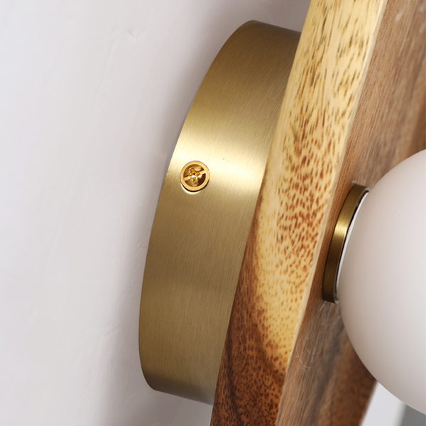 OakAura Wall Light – Natural Wood LED Sconce | Scandinavian Rustic Accent Lighting