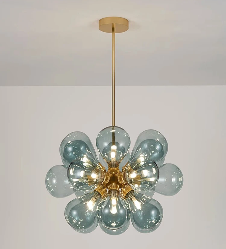 Luxury Bubble Glass Chandelier – Contemporary G9 Pendant Light | Statement LED Ceiling Fixture | Elegant Interior Centrepiece