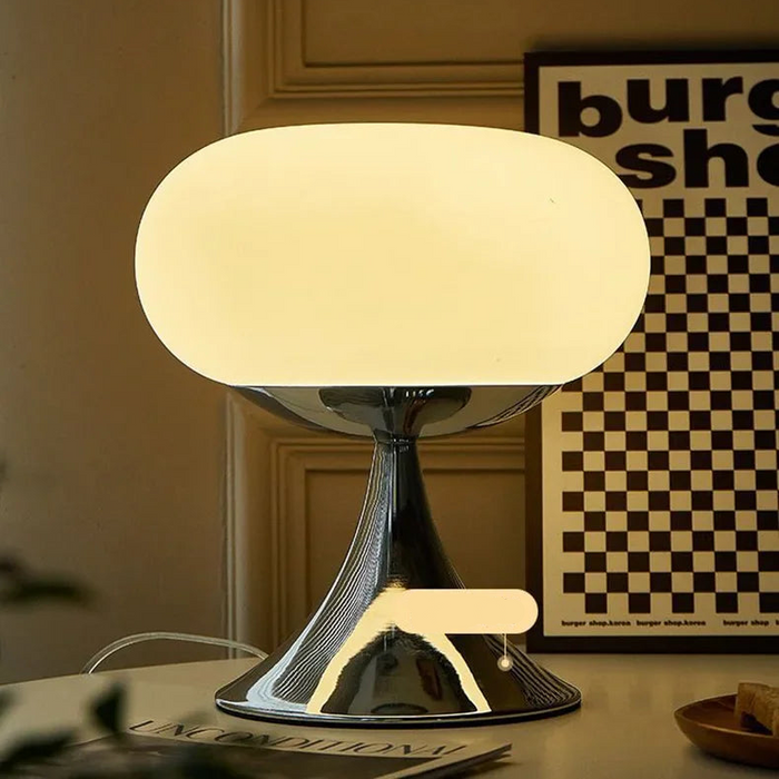 Pomelle Bauhaus Table Lamp – Retro Glass Accent Light | Vintage-Inspired Designer Lighting