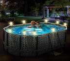 AquaGlow Solar Pool Lights Set of 6 – Waterproof Warm White LED Pool & Garden Lighting | Wireless Outdoor Ambience