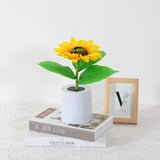 SunBloom LED Table Lamp – Rechargeable Sunflower Light | Decorative Ambient Lighting for Modern Interiors