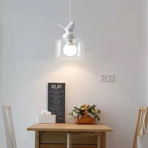 Bird Pendant Light – Artistic Glass Hanging Lamp | Elegant Nature-Inspired Ceiling Lighting