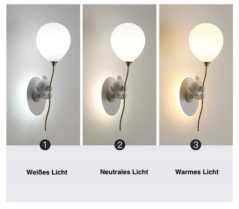 BearHaven Wall Light – Children's LED Bear Lamp | Nursery Wall Lighting | Playful Bedroom Décor