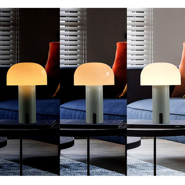 Lunova Mushroom Table Lamp – Rechargeable Ambient Lighting | Modern European Design