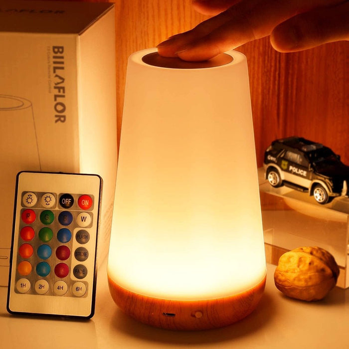 AuraNest Rechargeable Mood Lamp – Portable Touch LED Light | Modern Ambient Lighting