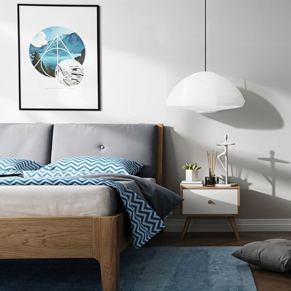 Hikari Pendant Light – Japanese Paper Lantern Hanging Lamp | Warm Japandi Ambient Lighting